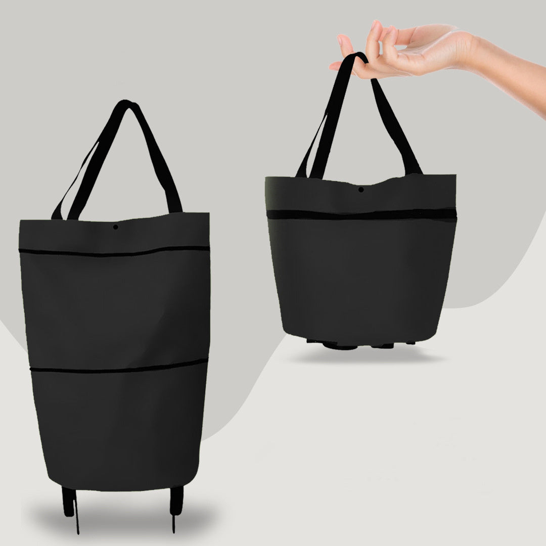 👜 2-in-1 Foldable Shopping Cart - High Capacity Wheeled Bag