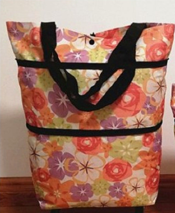 👜 2-in-1 Foldable Shopping Cart - High Capacity Wheeled Bag