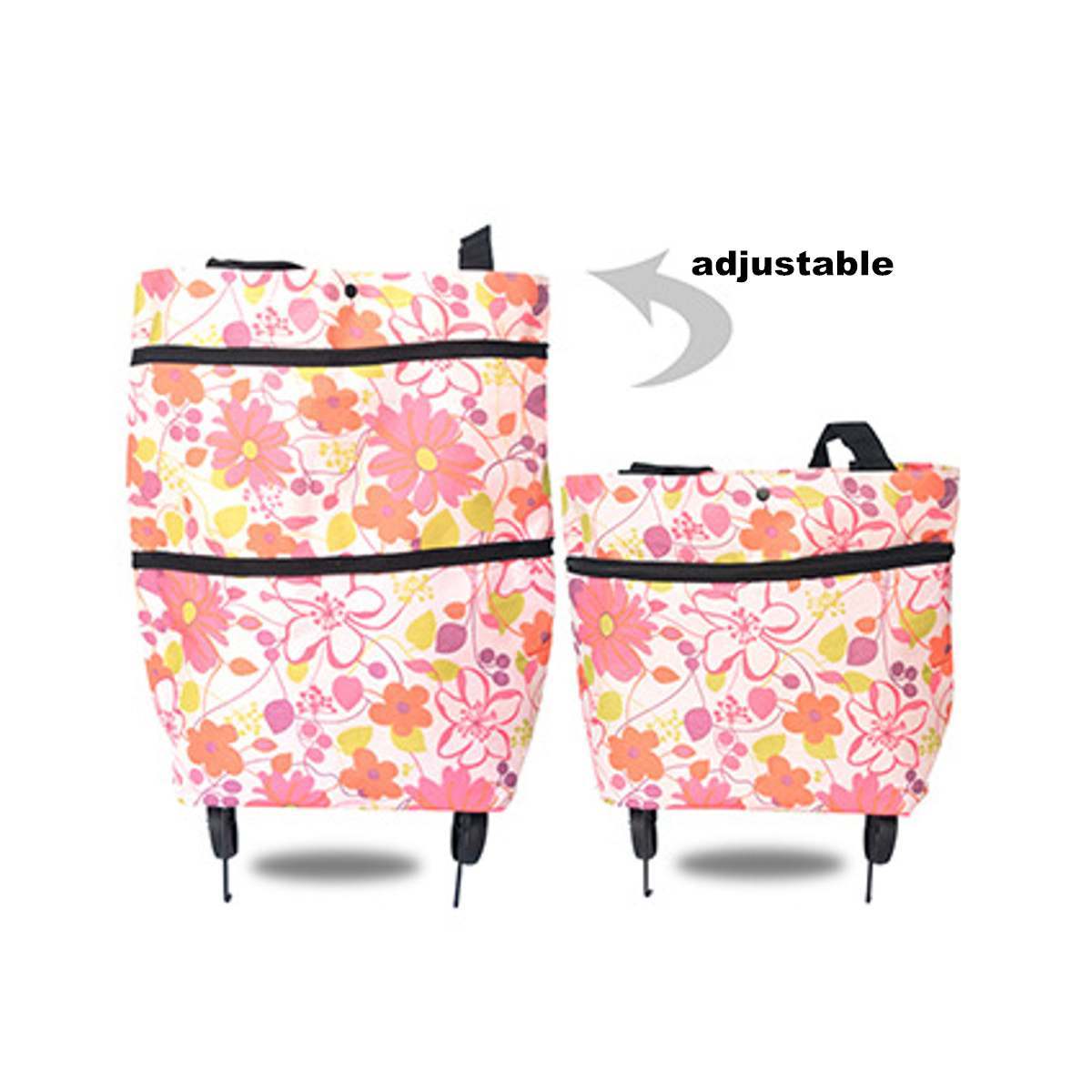 👜 2-in-1 Foldable Shopping Cart - High Capacity Wheeled Bag