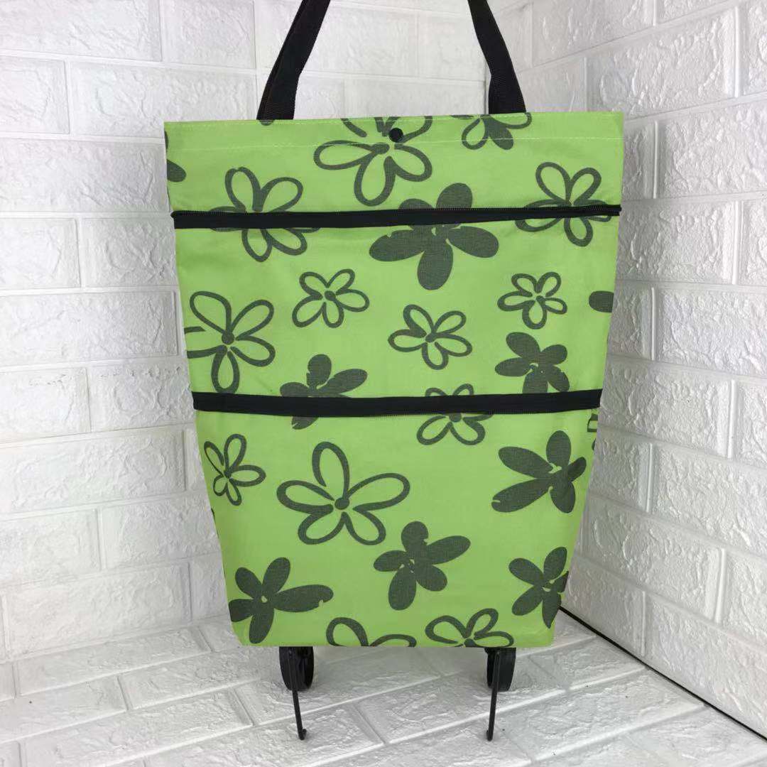 👜 2-in-1 Foldable Shopping Cart - High Capacity Wheeled Bag
