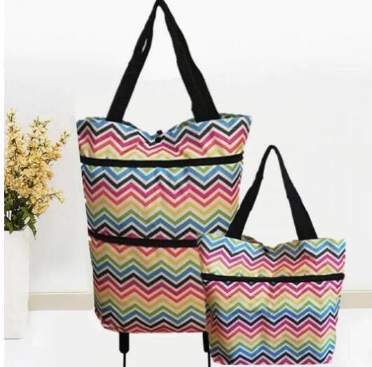 👜 2-in-1 Foldable Shopping Cart - High Capacity Wheeled Bag