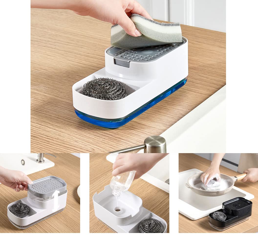 🧽 Multifunctional Kitchen & Bathroom Soap Dispenser with Sponge Holder