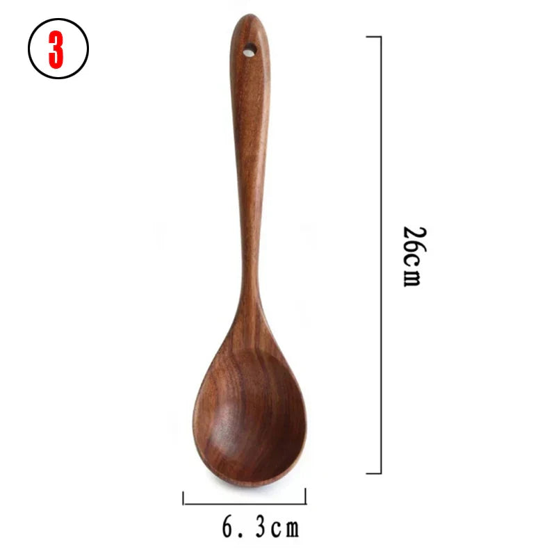 🪵 Cooking Utensil - Natural Teakwood