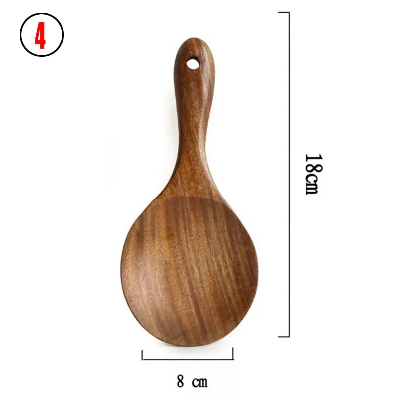🪵 Cooking Utensil - Natural Teakwood