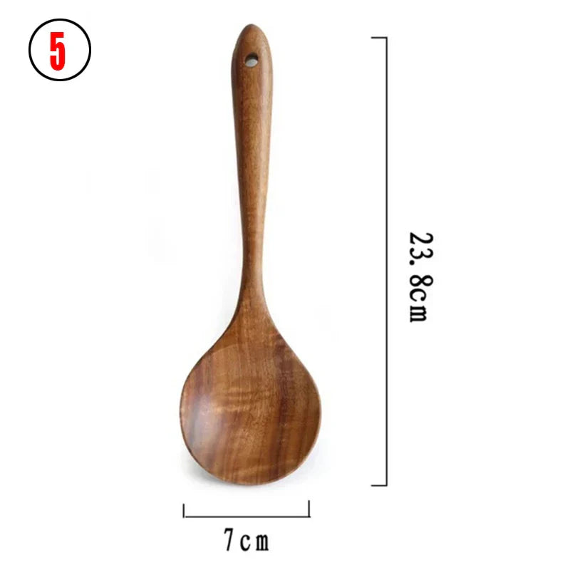 🪵 Cooking Utensil - Natural Teakwood