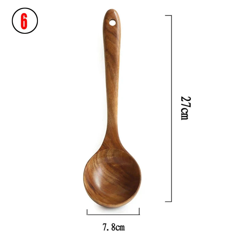 🪵 Cooking Utensil - Natural Teakwood