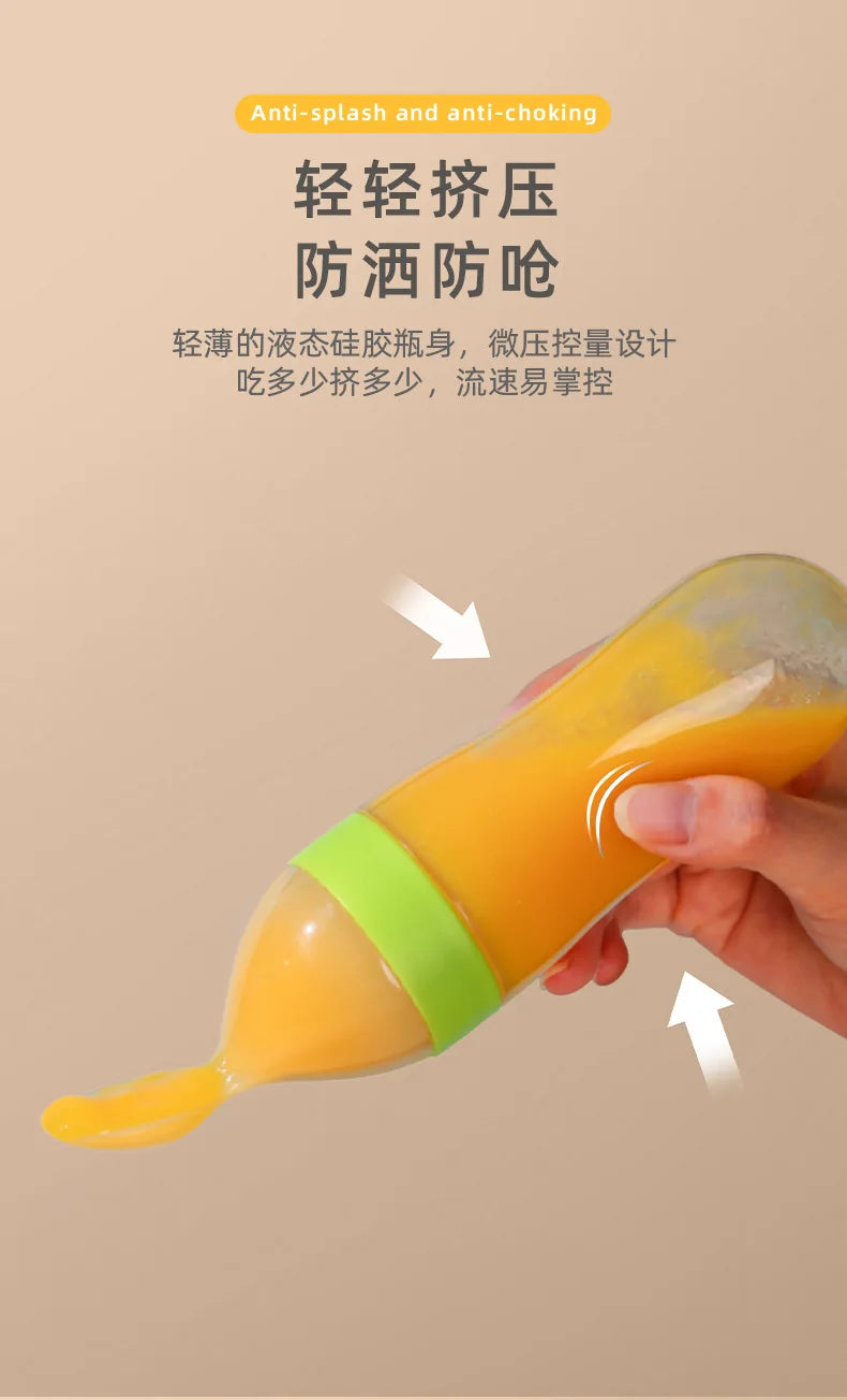 🍼 Baby Squeezing Feeding Bottle – Safe & Easy Feeding for Infants