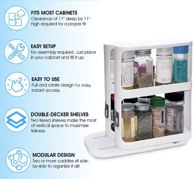🔄 SpinSmart Kitchen Organizer