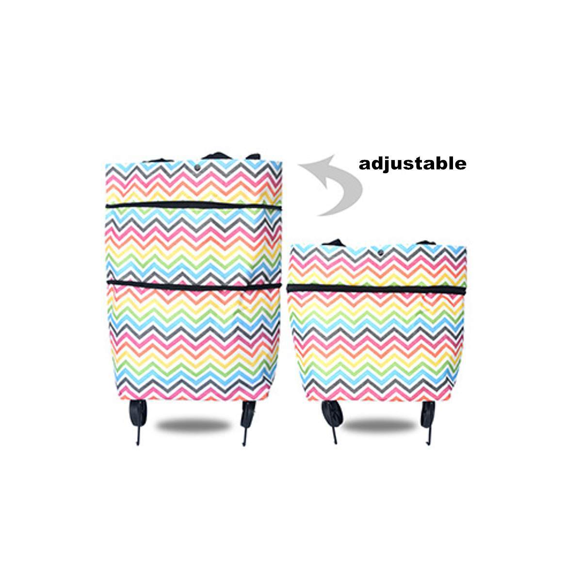 👜 2-in-1 Foldable Shopping Cart - High Capacity Wheeled Bag
