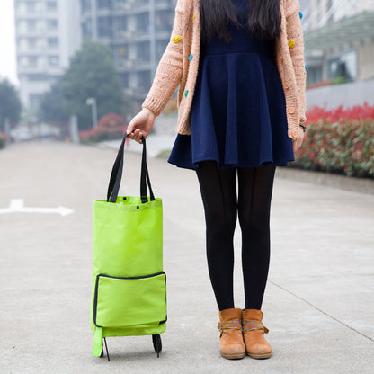 👜 2-in-1 Foldable Shopping Cart - High Capacity Wheeled Bag