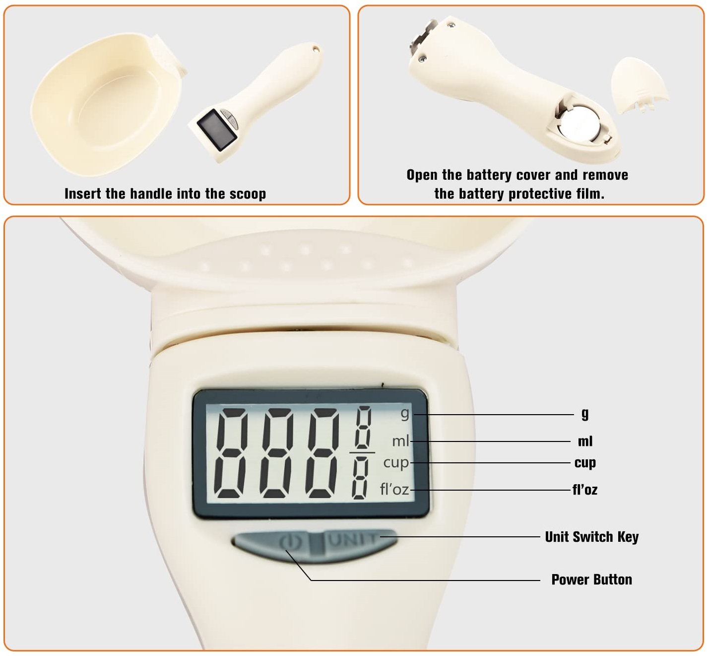 Food Measuring Scoop Scale