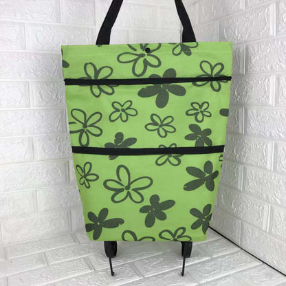 👜 2-in-1 Foldable Shopping Cart - High Capacity Wheeled Bag