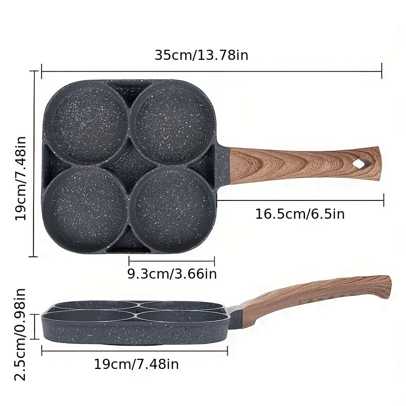 🍳 4-Hole Non-Stick Egg Frying Pan – For the Perfect Breakfast Every Time