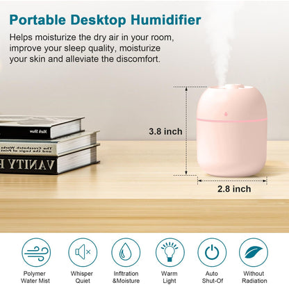 Portable Mini USB Humidifier (220ml)