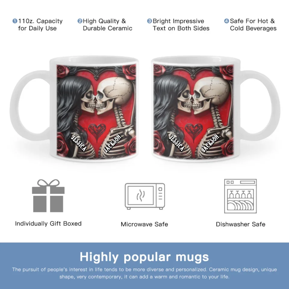 Personalized Eternal Love Mug - Customized Couple Cup Gift for Partners