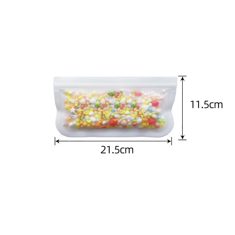🥙 Reusable Silicone Food Bags – Leakproof & Zip-Seal