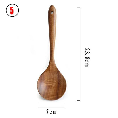 🪵 Cooking Utensil - Natural Teakwood