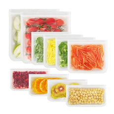 🥙 Reusable Silicone Food Bags – Leakproof & Zip-Seal