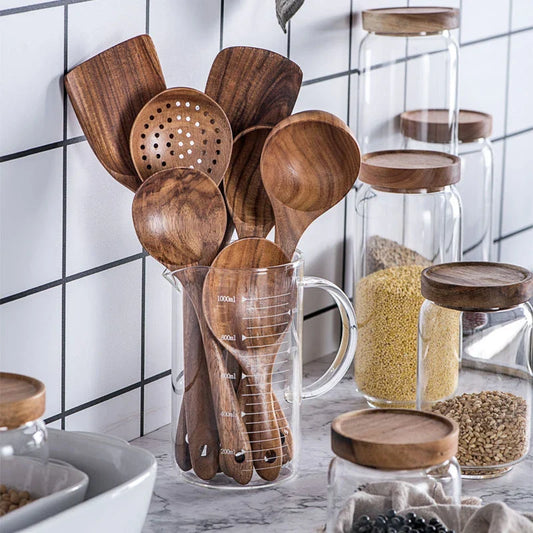 🪵 Cooking Utensil - Natural Teakwood