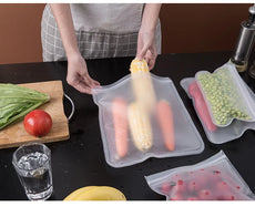 🥙 Reusable Silicone Food Bags – Leakproof & Zip-Seal
