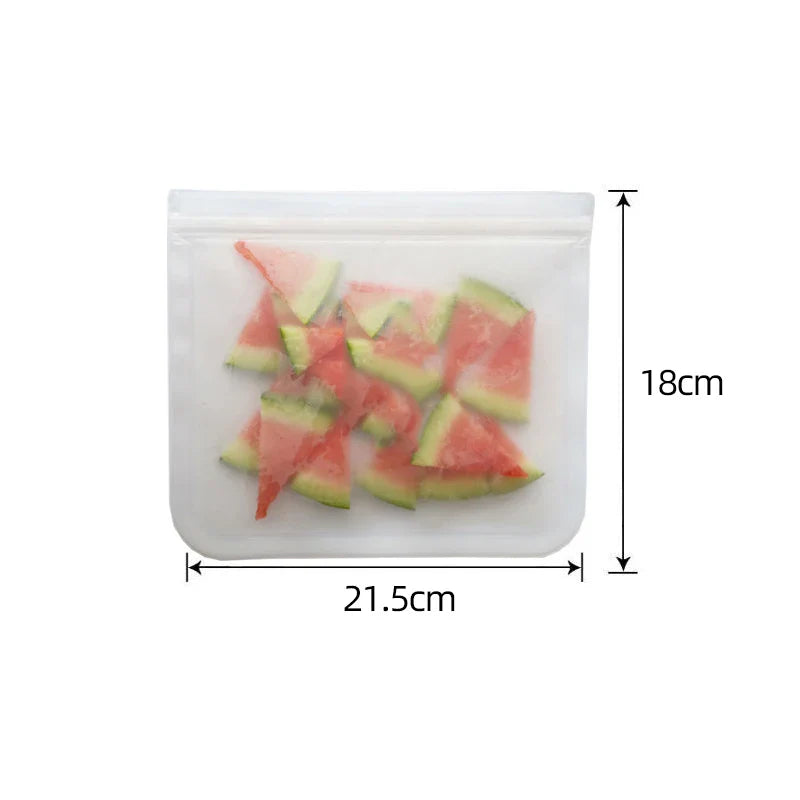 🥙 Reusable Silicone Food Bags – Leakproof & Zip-Seal