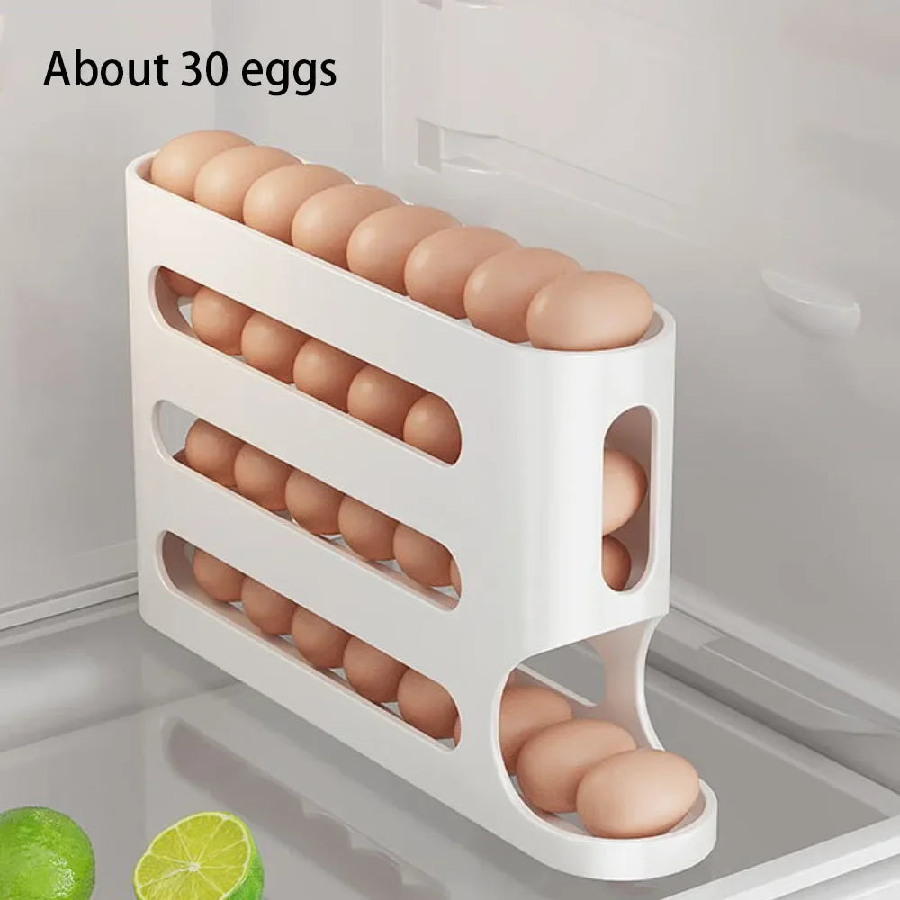 4-Layer Rolling Egg Storage Box