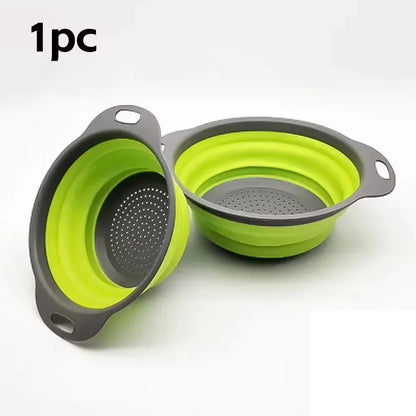 🥬Foldable Silicone Colander & Drain Basket