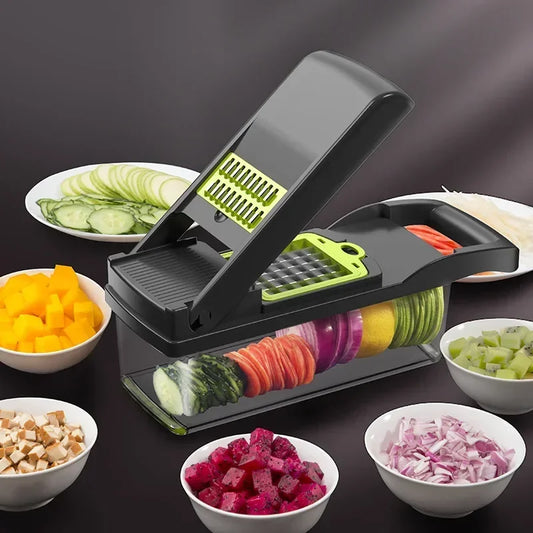 🥕 Multifunctional Vegetable Chopper Handle Food Grate