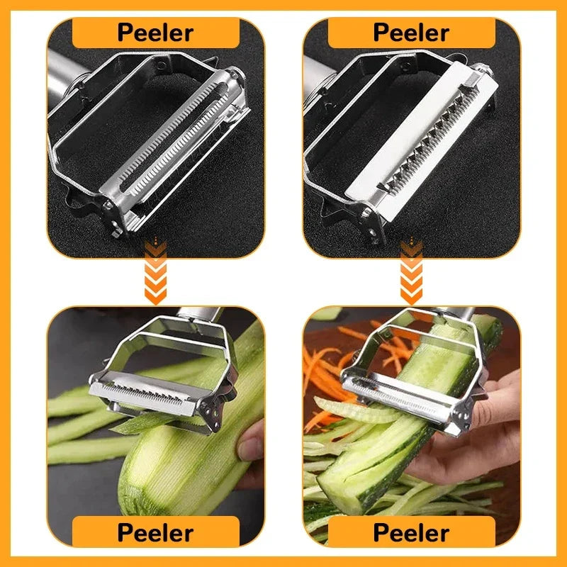 Stainless Steel Multifunctional Peeler & Slicer