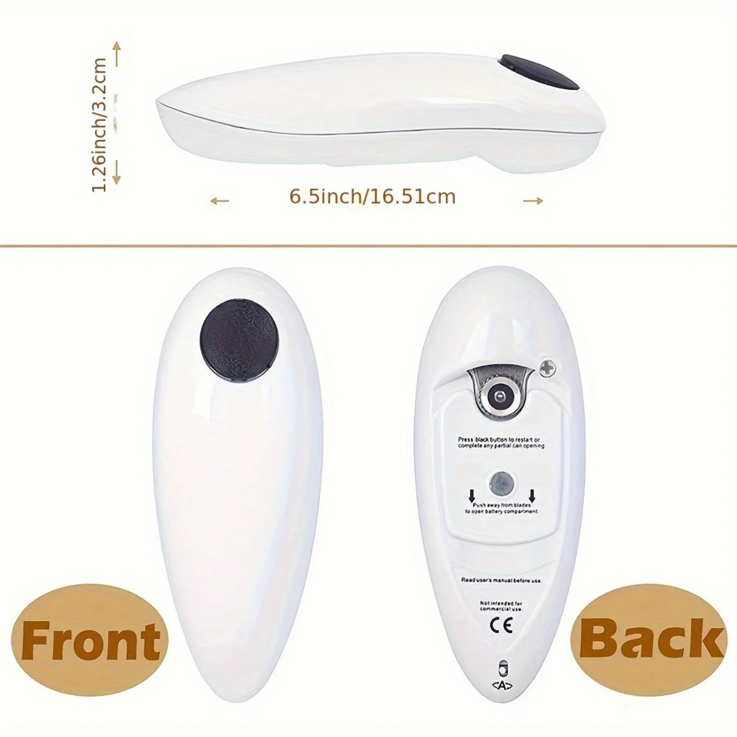 🥫 Battery-Operated Automatic Can Opener – Hands-Free Convenience