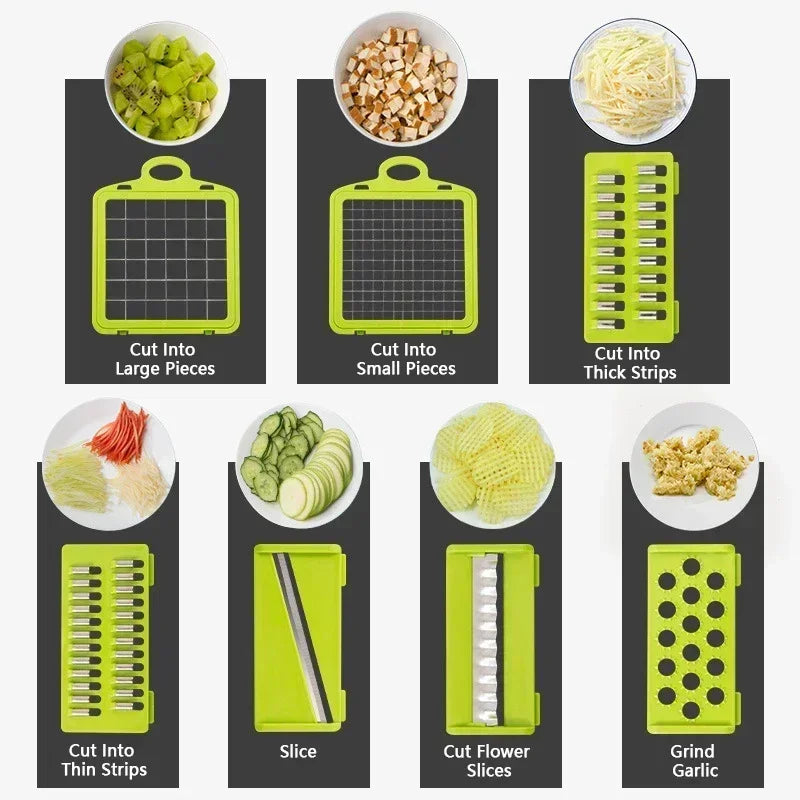 🥕 Multifunctional Vegetable Chopper Handle Food Grate
