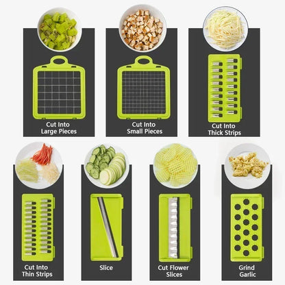 🥕 Multifunctional Vegetable Chopper Handle Food Grate