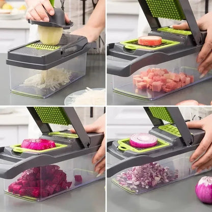 🥕 Multifunctional Vegetable Chopper Handle Food Grate