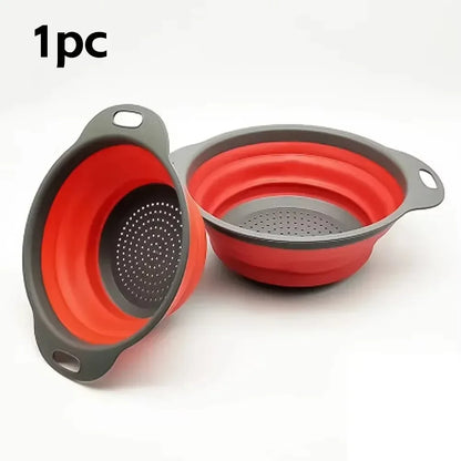 🥬Foldable Silicone Colander & Drain Basket
