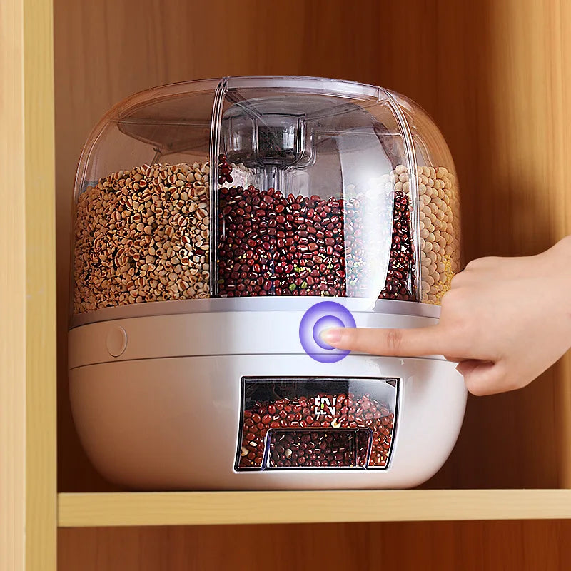 360° Rotating Rice Dispenser - Proof Grain & Cereal Storage