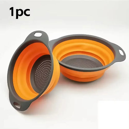 🥬Foldable Silicone Colander & Drain Basket