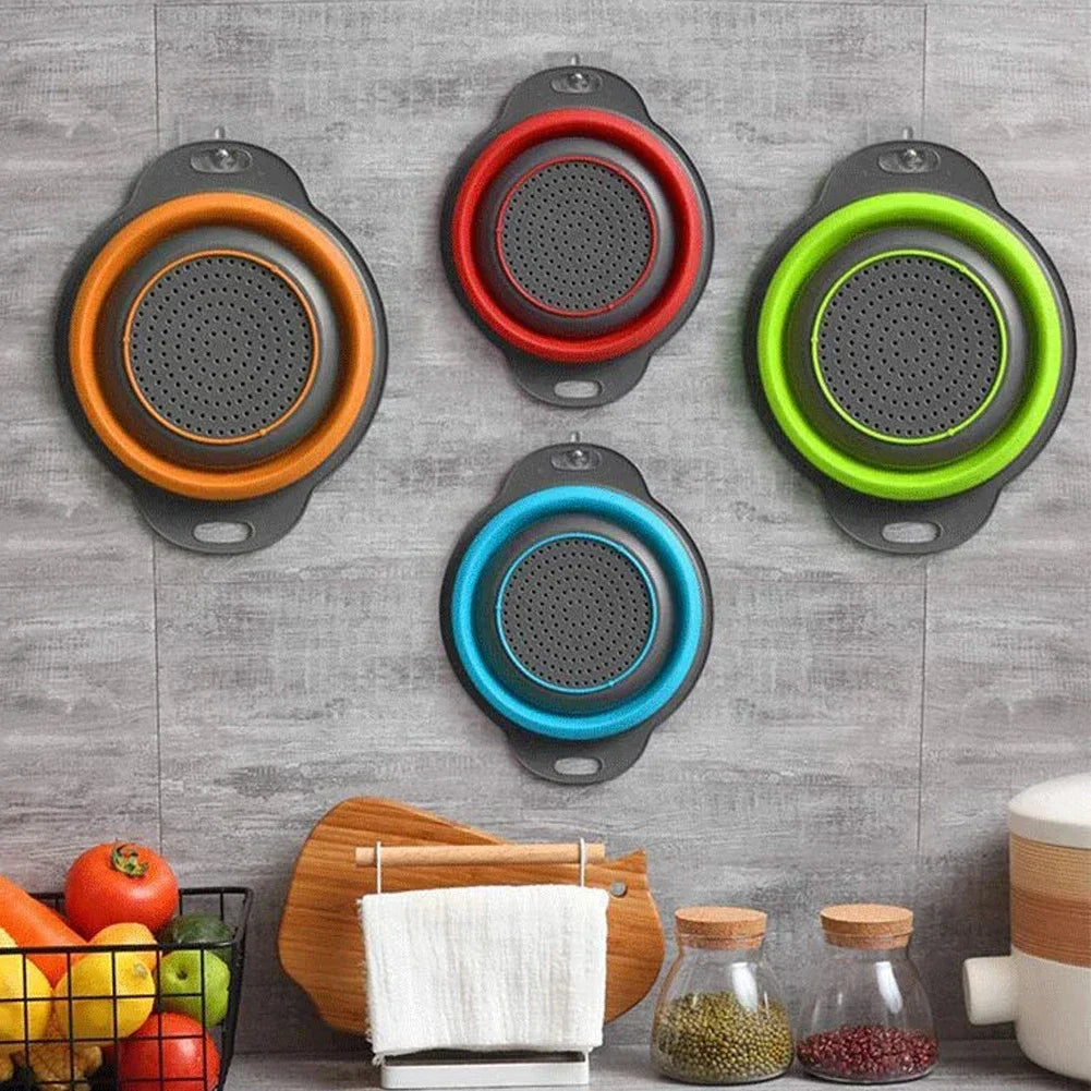 🥬Foldable Silicone Colander & Drain Basket