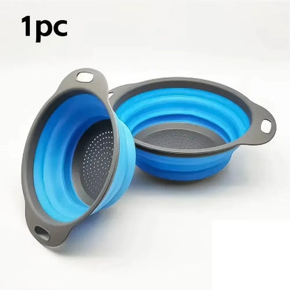 🥬Foldable Silicone Colander & Drain Basket