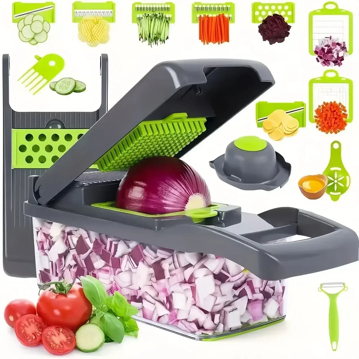🥕 Multifunctional Vegetable Chopper Handle Food Grate