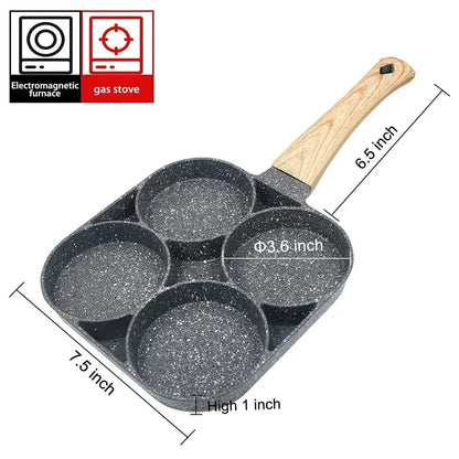 🍳 4-Hole Non-Stick Egg Frying Pan – For the Perfect Breakfast Every Time