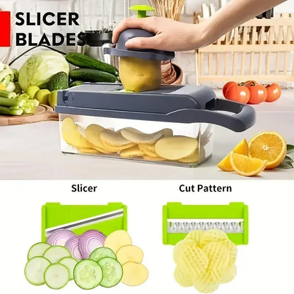 🥕 Multifunctional Vegetable Chopper Handle Food Grate