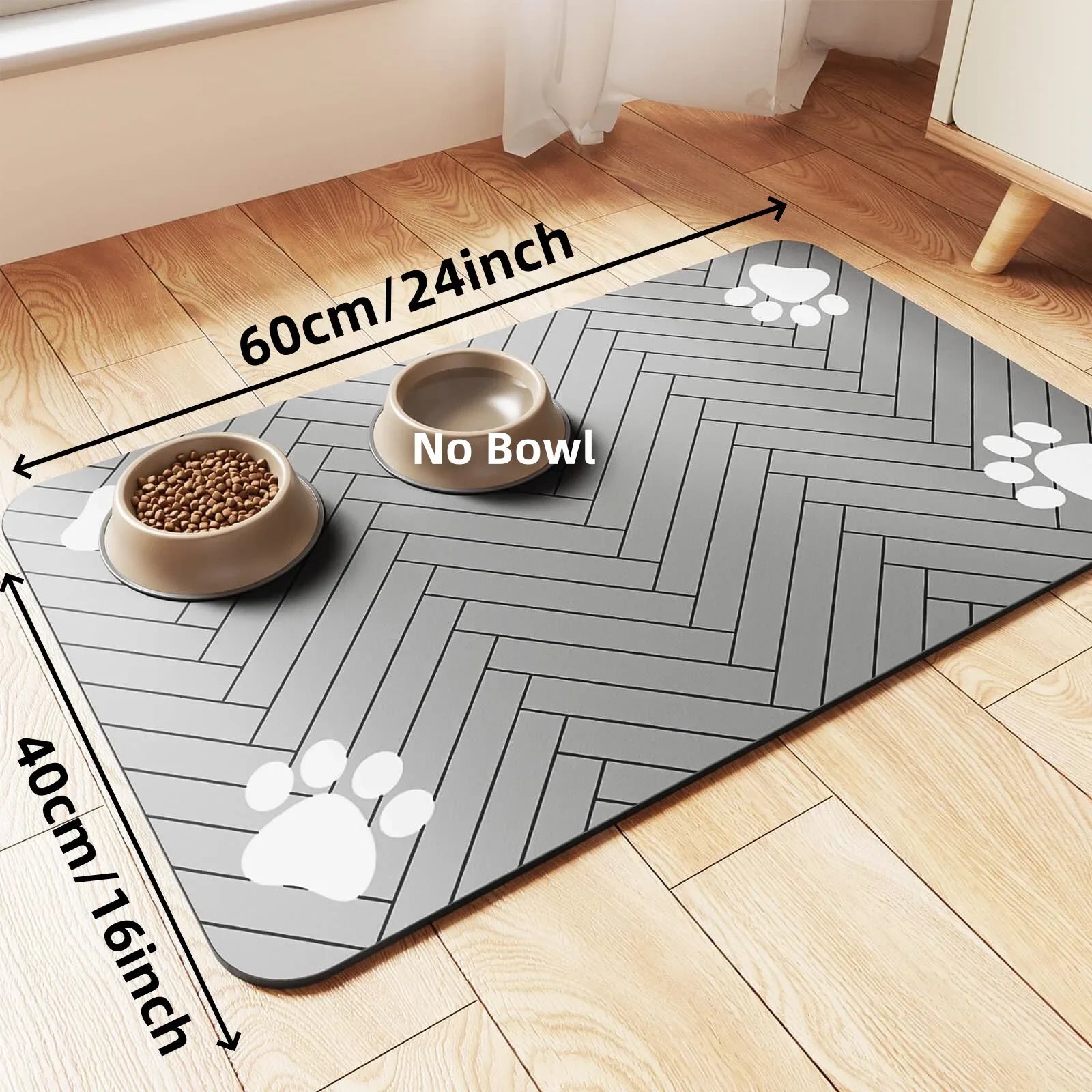 🐾 Feeding Mat-Absorbent For Food and Water Bowl