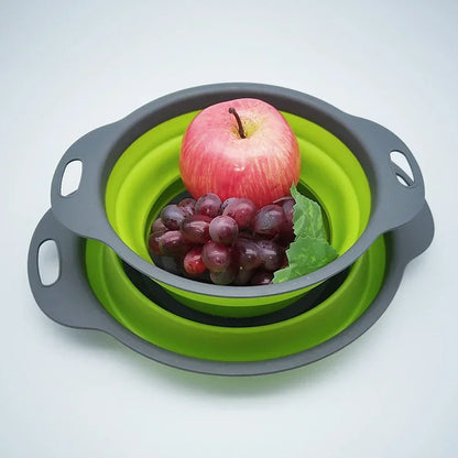 🥬Foldable Silicone Colander & Drain Basket