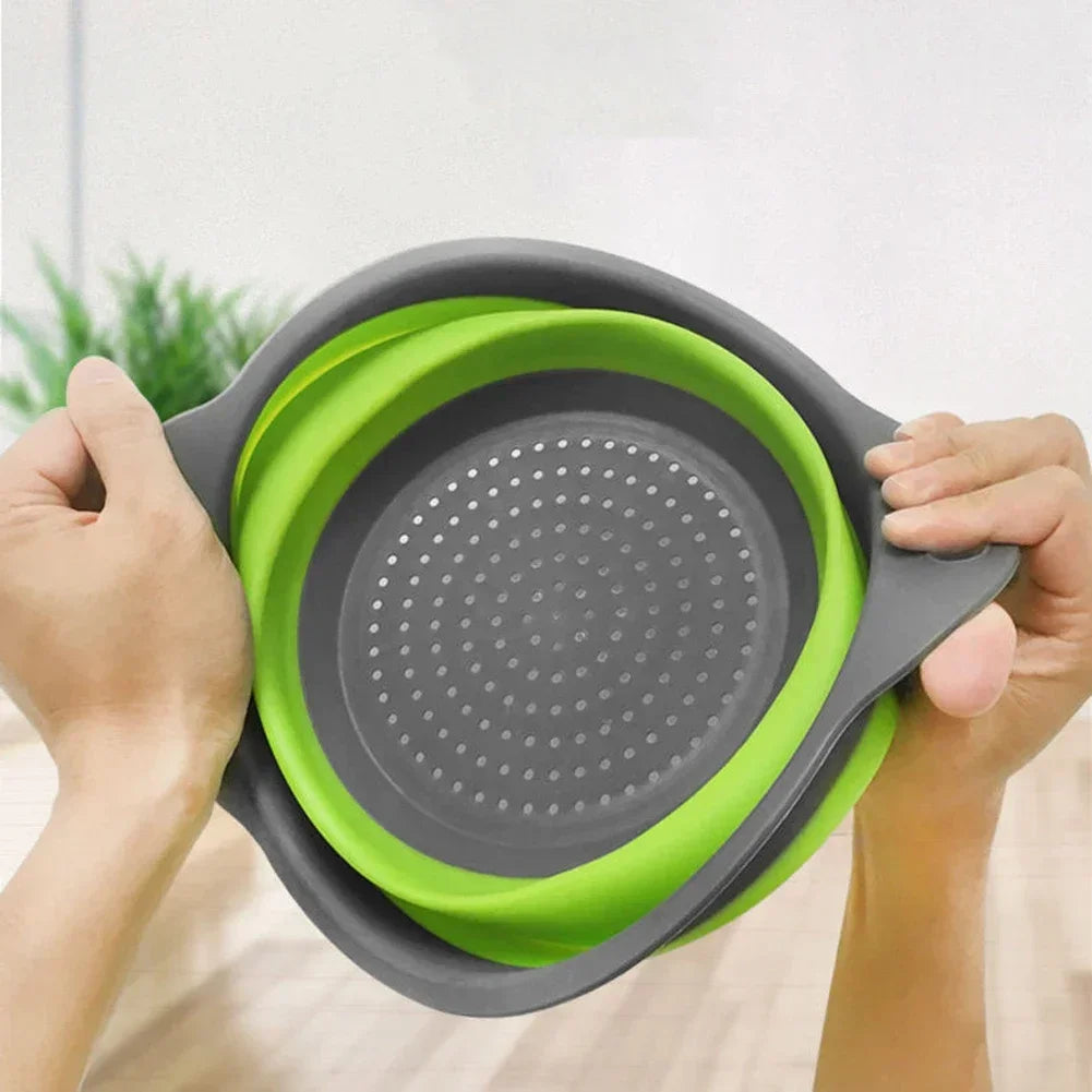 🥬Foldable Silicone Colander & Drain Basket