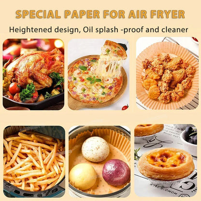 ♻️ 50/100Pcs Non-Stick Air Fryer Disposable Paper Liners