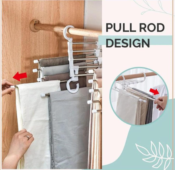 🧺 علاقة ملابس متعددة الوظائف 5 في 1