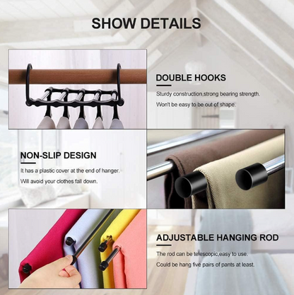 🧺 علاقة ملابس متعددة الوظائف 5 في 1