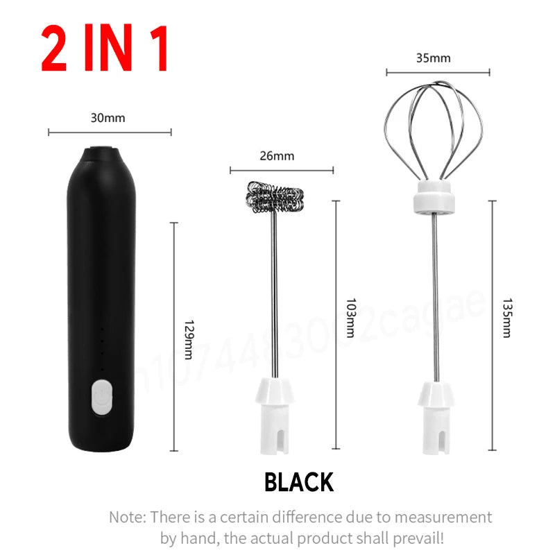 🌀 Rechargeable Milk Frother Handheld For Coffee
