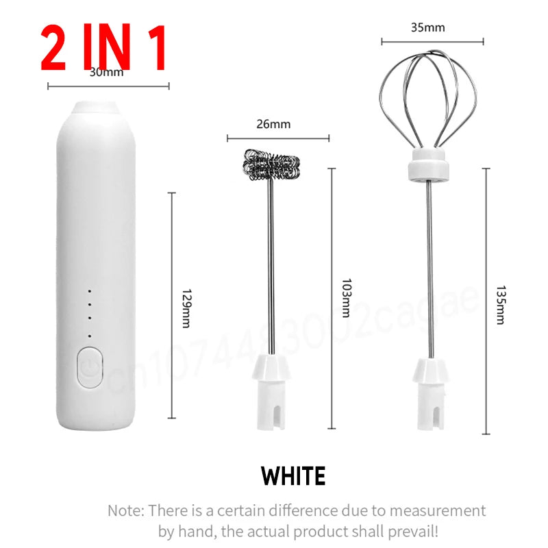 🌀 Rechargeable Milk Frother Handheld For Coffee