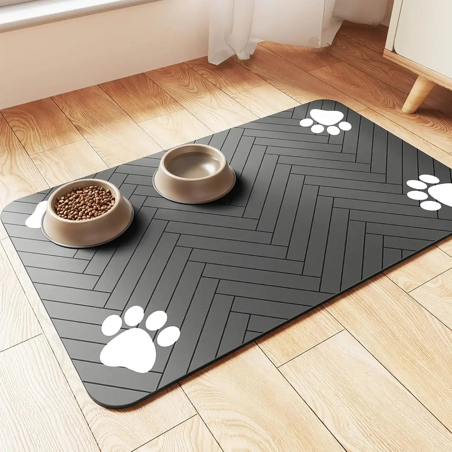 🐾 Feeding Mat-Absorbent For Food and Water Bowl